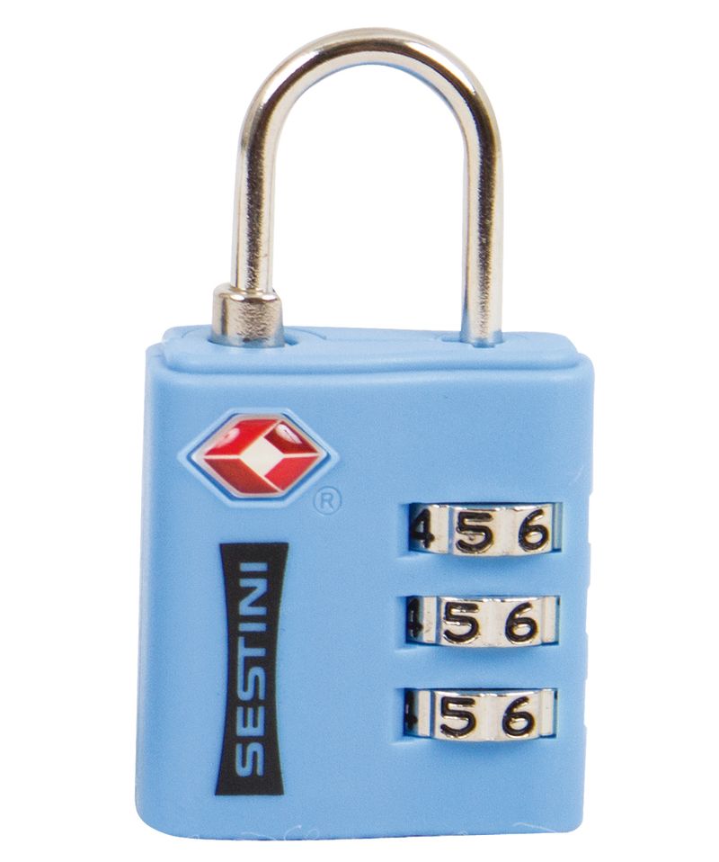 Cadeado TSA com Combinação Azul | Sestini Oficial