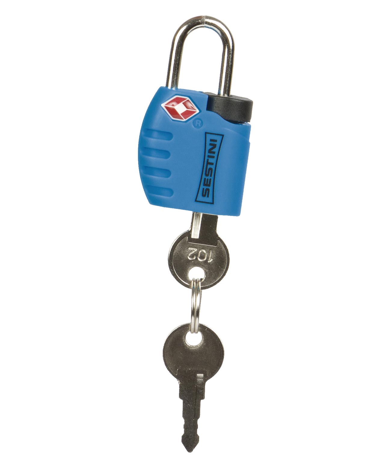Cadeado TSA com chave Azul | Sestini Oficial