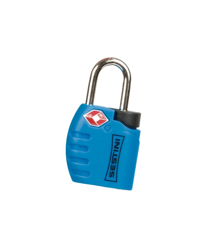 Cadeado TSA com chave Azul | Sestini Oficial
