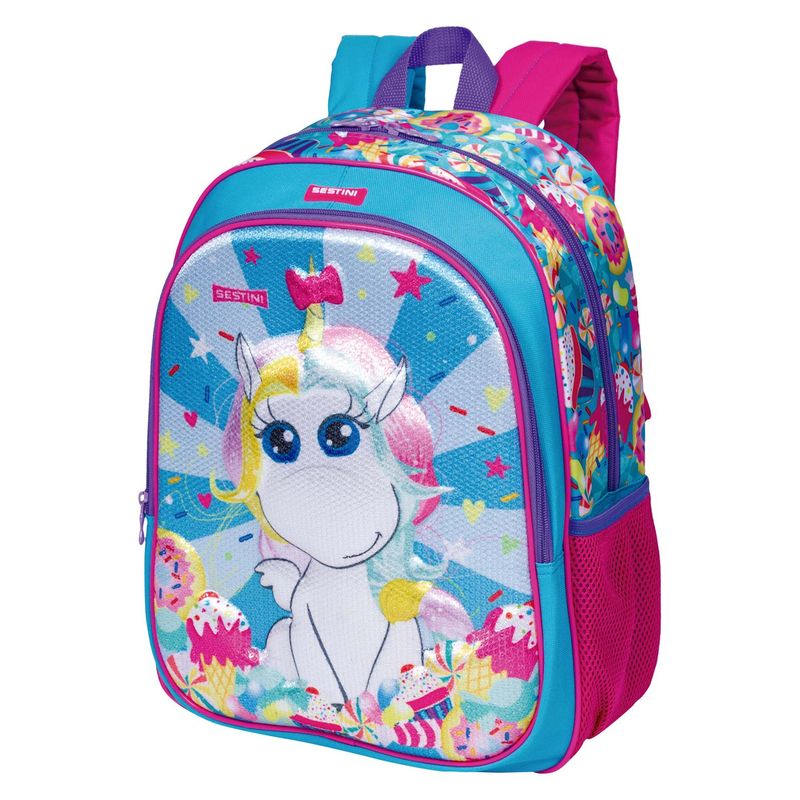 Mochila-Grande-Sestini-20X-Unicornio-Colorido-Esquerda