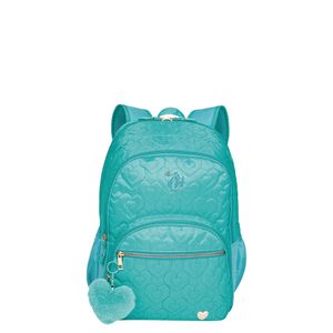 Mochila Grande 2 Compartimentos Capricho Crush Turquesa