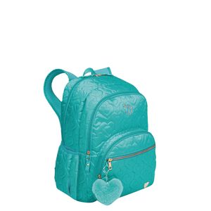 Mochila Grande 2 Compartimentos Capricho Crush Turquesa