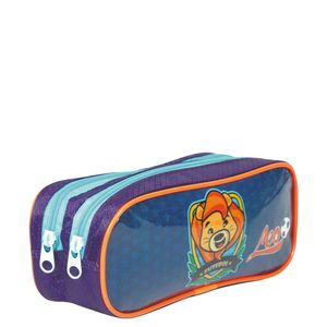 Estojo/Necessaire 2 Compartimentos Tini 21X Leo Colorido