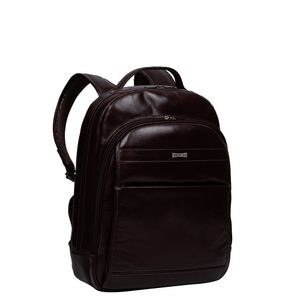 Mochila 2 Compartimentos Notebook Couro Sestini Arizona Marrom