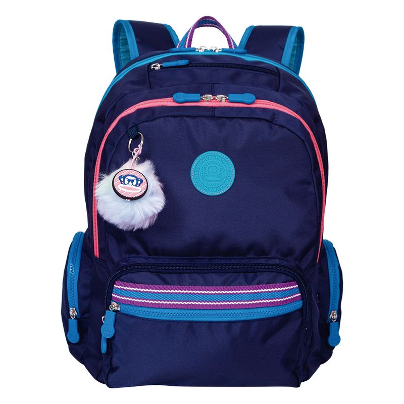 Mochila-Grande-2-Compartimentos-Paul-Frank-21T04-Azul-sestini-075805-04-frente