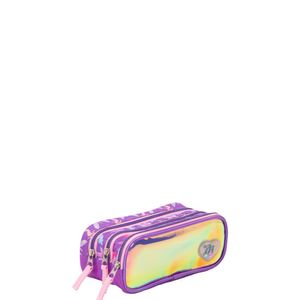 Estojo 3 Compartimentos Capricho Encantada Fadinhas Roxo - Lilás