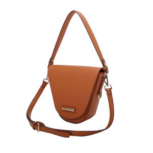 Bolsa Tiracolo Média Fellipe Krein SS23 Napa FK543 Marrom - Caramelo