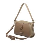 Cross Bag Média Fellipe Krein Aw23 Botão FK553 Marrom - Khaki