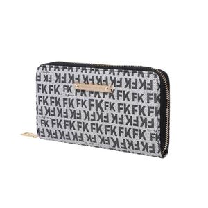 Carteira Alça de Mão Grande Fellipe Krein Aw23 Monograma FK587 - Preto