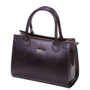 Bolsa Satchel Média Sestini Skin - Preto