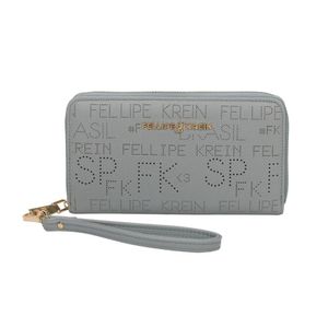 Carteira Ziper Grande Fellipe Krein Ss23 Fk652 - Azul Claro