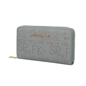 Carteira Ziper Grande Fellipe Krein Ss23 Fk652 - Azul Claro