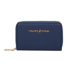 Carteira Ziper Pequena Fellipe Krein Ss23 Fk647 - Azul