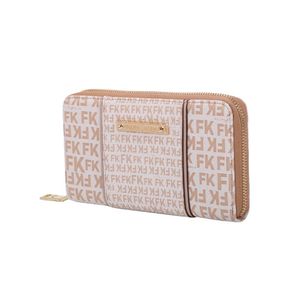 Carteira Ziper Grande Fellipe Krein Ss23 Fk649 Bege - Nude