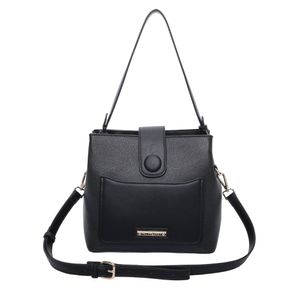 Bolsa Bucket Média Fellipe Krein Aw23 Botão FK552 - Preto
