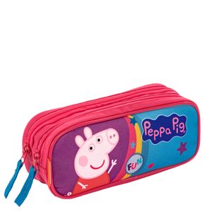 Estojo 2 Compartimentos Peppa Core - Colorido