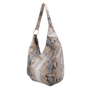 Bolsa Hobo Média Fellipe Krein Ss23 Snake Fk 600 - Azul