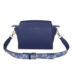 Bolsa Tiracolo Média Fellipe Krein Ss23 Butterfly Fk614 Liso - Azul