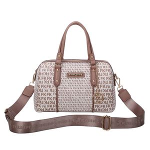 Bolsa Bowling Média Fellipe Krein Ss23 Monograma Fk626 - Marrom