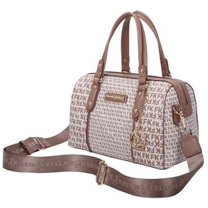 Bolsa Bowling Média Fellipe Krein Ss23 Monograma Fk626 - Marrom