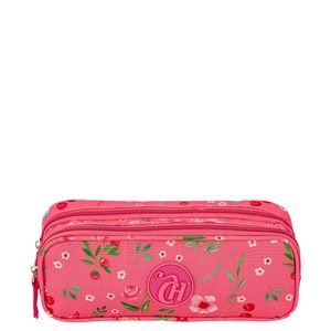 Estojo 2 Compartimentos Capricho Student Picnic - Rosa