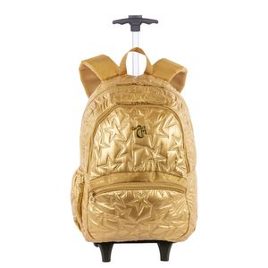 Mochila Carrinho Externo Capricho Estrelas - Dourado
