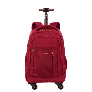 Mochila Carrinho com Rodas 360° 2 em 1 Sestini Work - Vinho