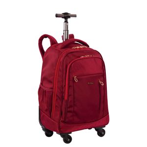 Mochila Carrinho com Rodas 360° 2 em 1 Sestini Work - Vinho