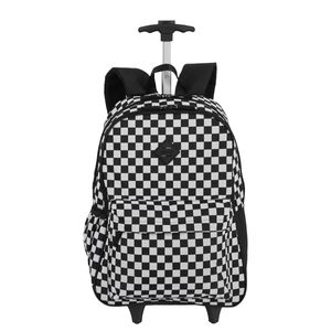 Mochila Carrinho Externo Sestini Rolling Grande Colorido - Xadrez