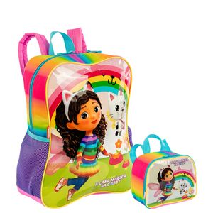 Kit Mochila Grande e Lancheira Pequena Gabby M Fadas - Colorido
