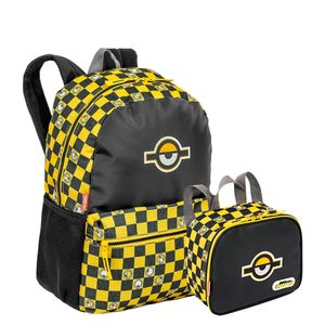 Kit Mochila Grande e Lancheira Pequena Minions M Plus Chess - Colorido