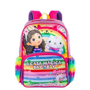 Kit Mochila Grande mais Lancheira Especial e Estojo 2 Compartimentos Gabby Y - Colorido