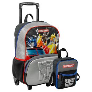 Kit Mochilete Grande e Lancheira Especial Transformers X Autobots - Colorido