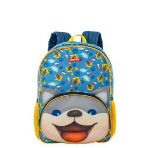 Kit Mochila Média e Estojo 2 Compartimentos Sestini Kids X Dog 3 - Colorido