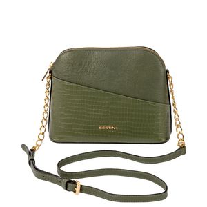 Cross Bag Pequena Couro Sestini Terrene - Oliva