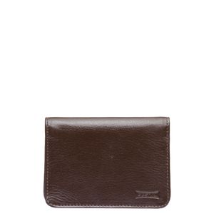 Carteira em Couro Masculina com Aba e Porta Documentos - Café