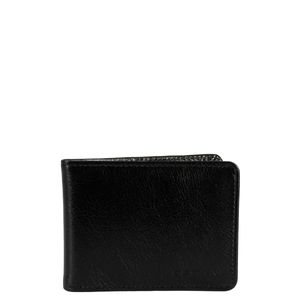 Carteira em Couro Masculina Pequena  Italiano - Preto