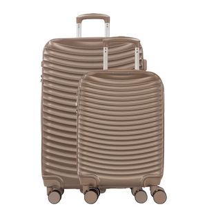 Kit 2 Malas de Viagem Grande e Bordo Vega 3T - Dourado