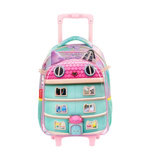 Kit  Mochilete Grande e Estojo 2 Compartimentos Gabby Y Party Room - Colorido