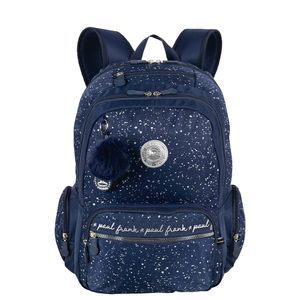 Kit  Mochila 2 Compartimentos e Lancheira 2 Compartimentos Paul Frank Styles - Azul