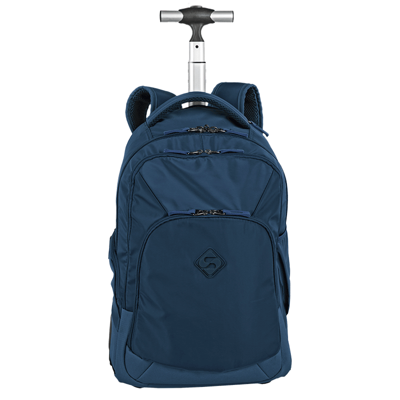 Mochila Carrinho 2 Compartimentos Sestini Rolling 2 Azul - Oceano