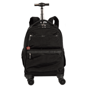 Mochila Carrinho com 4 Rodas Paul Frank Classics - Preto