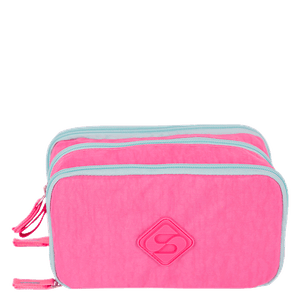 Estojo Box Especial 3 Compartimentos Crinkle 2 Double Rosa - Pink
