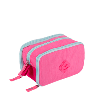 Estojo Box Especial 3 Compartimentos Crinkle 2 Double Rosa - Pink