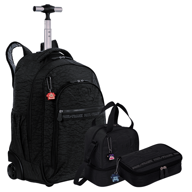kit-ecom-mochila-carrinho-2-compartimentos-lancheira-2-compartimentos-e-estojo-especial-paul-frank-t03-preto-sestini-1170032-01