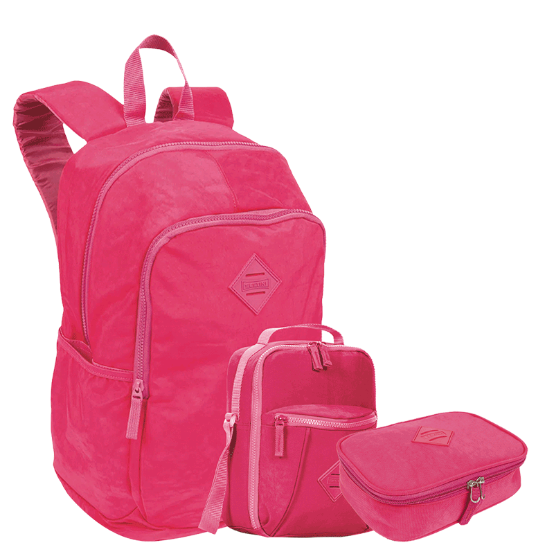 Kit Mochila mais Lancheira Pocket e Estojo Box Especial Sestini