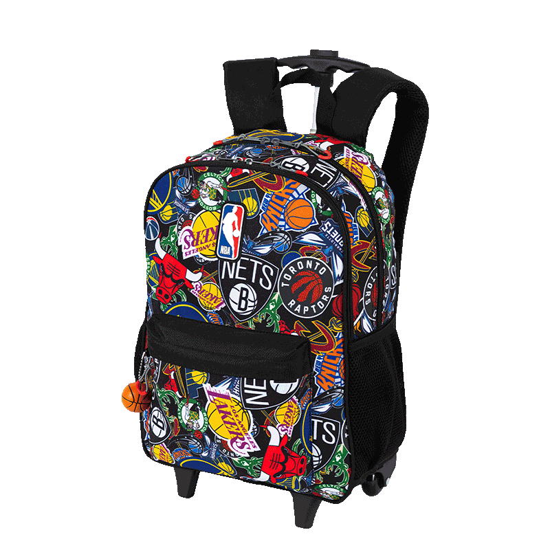 Mochila Carrinho Externo NBA Begins Logos - Preto