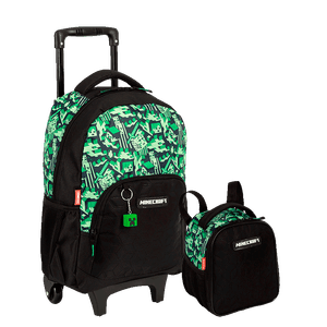 Kit  Mochilete Grande e Lancheira Grande Minecraft X Camoterra - Colorido