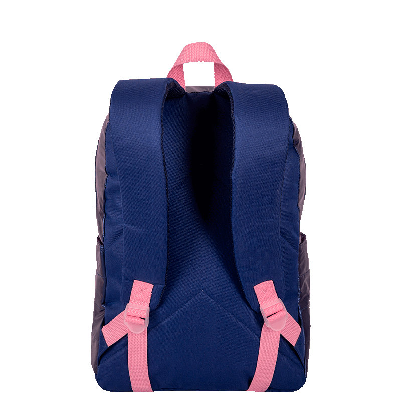 Mochila Grande Capricho Puffer Azul - Metálico