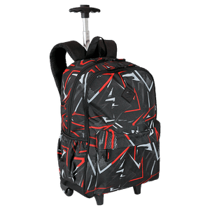 Mochila Carrinho Externo Sestini Rolling Grande Orange Power - Preto com Laranja